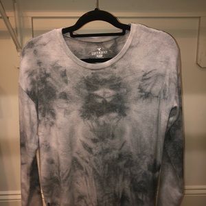 American Eagle Grey Tie Dye Sweater